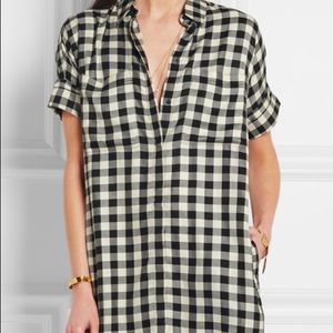 Madewell Checked Twill Shirt Dress